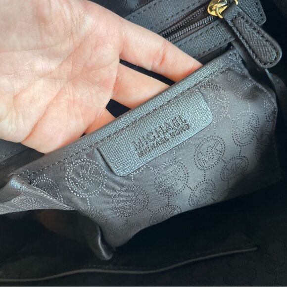 MICHAEL KORS Camo Orange XL Jet Set Voyager Tote Travel Summer Bag + Wallet - Picture 10 of 12